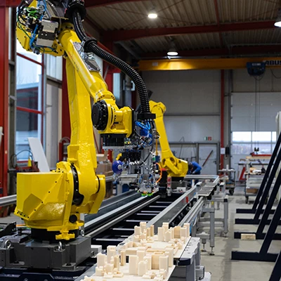 Zwei Roboter auf Achse Zwei Roboter auf Achse